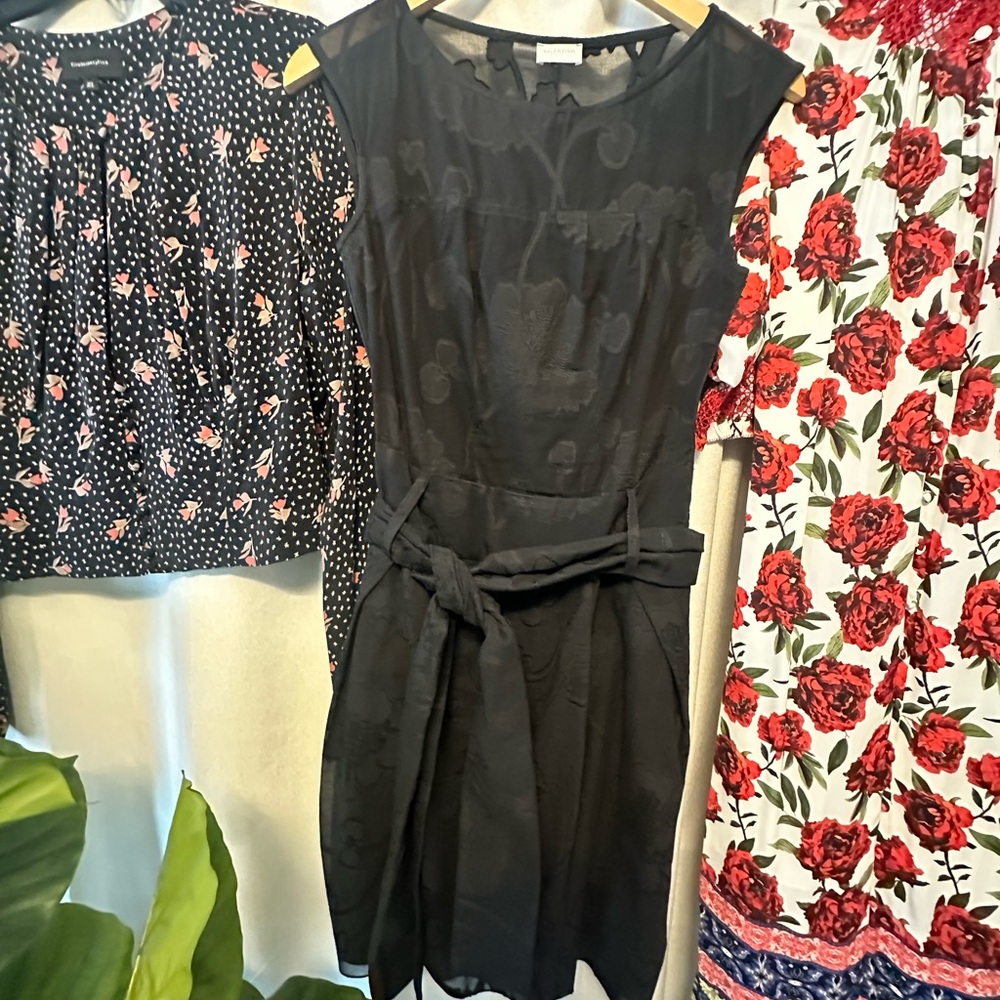 Valentino Elegant Black Midi Dress